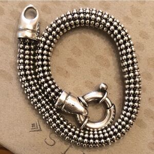 Rare Vintage Silpada Sterling Silver Popcorn Bracelet B1473